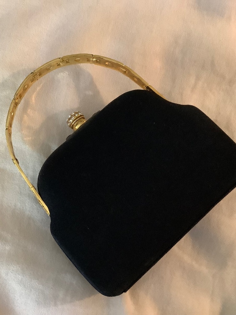 ♥️ Black Evening Bag with Gold Accents